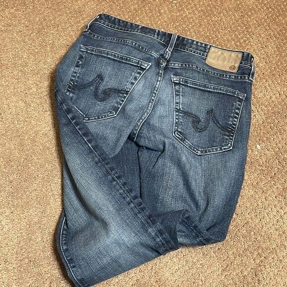 AG Adriano Goldschmied slim straight dark jean | size 28x34 - Picture 5 of 9